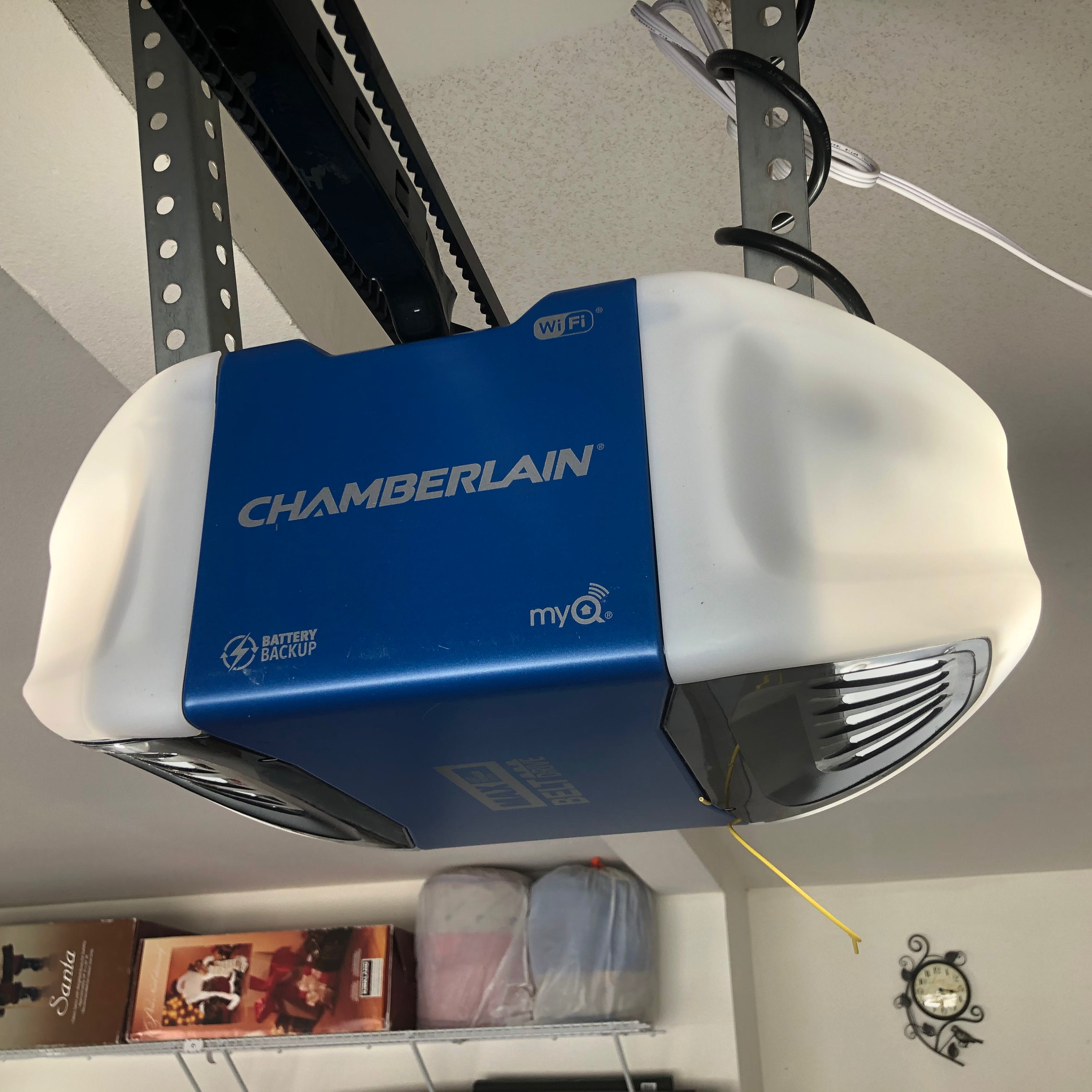 Real Chamberlain MyQ Wi-Fi opener with battery backup installed by DoorWorks